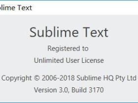 sublime text 3 Build 3170最近注册可用版