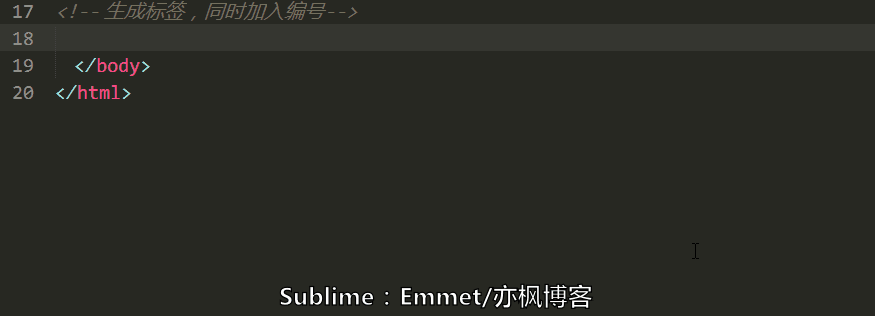 Sublime Text插件：Emmet快捷键介绍