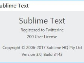 Sublime Text 3_V3.0_3143最新版注册