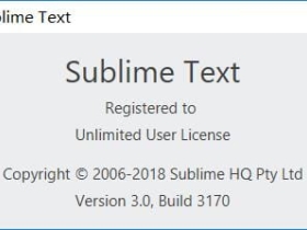 sublime text 3 Build 3170最近注册可用版